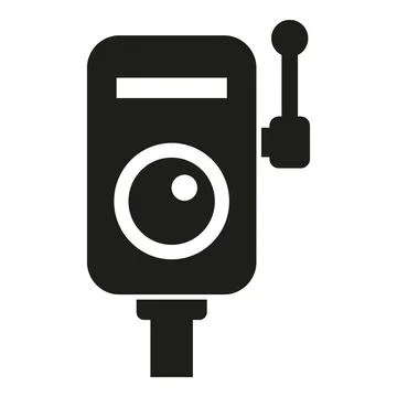 Alarm button icon simple vector. Person exit Ilustración de archivo
