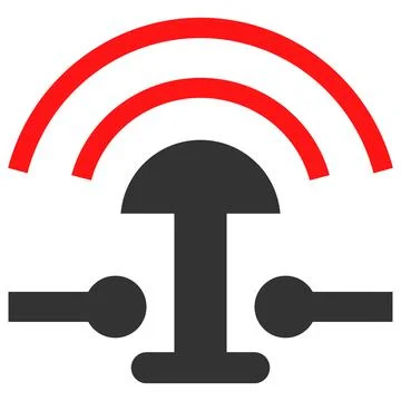 Alarm Button Ring Vector Icon Flat Illustration Illustrazione stock