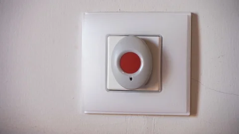 Alarm button wall Stock Footage 89650824