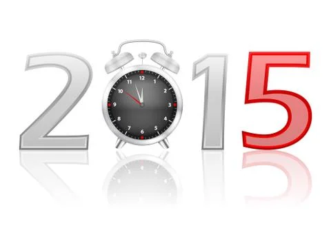 Alarm clock 2015 Stock Illustration
