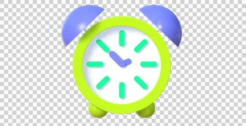 Alarm clock, 3d alarm clock icon for success delivery concept Stock Illustration