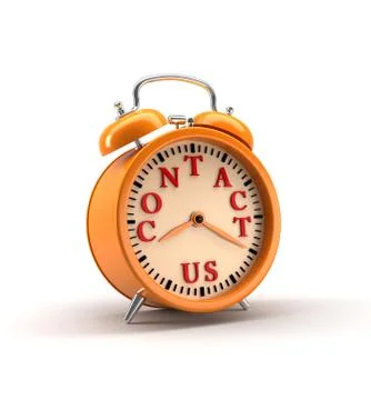 Alarm clock. 3D rendering. Stock Illustration