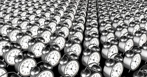 Alarm clock aerial view Video stock 102922470