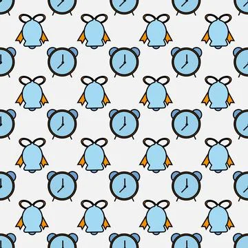 Alarm clock and call template for use in web design Stock Illustration