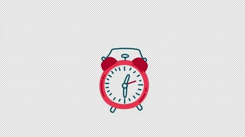 Alarm Clock Animation On Alpha Channel Stock Footage 281451831