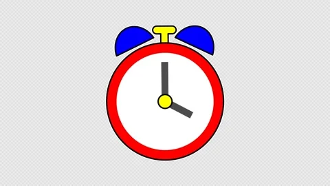 Alarm clock animation swaying back and forth on a transparent alpha channel 스톡 동영상 333667575