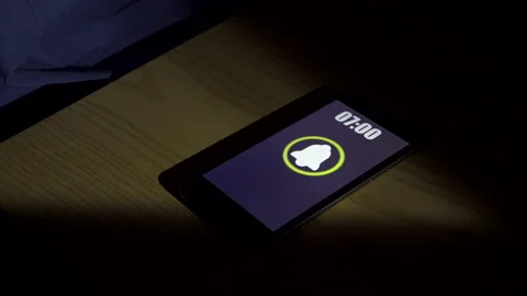 Alarm clock app rings Vidéo 262149774