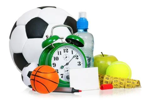 Alarm clock with balls Stock Illustration