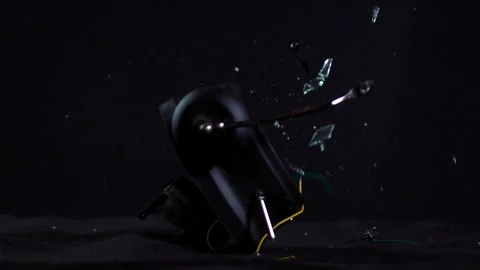 Alarm Clock being destroyed Stock Footage 274642405