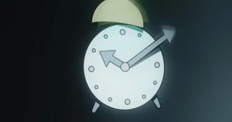 Alarm clock with a bell on top is ringing Stock Footage 313863338