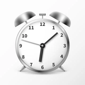 Alarm clock with bells, ringing timer vector illustration イラスト素材