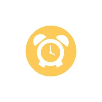 Alarm clock, block and flat style icon 스톡 일러스트