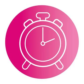 Alarm clock button, in white background Stock Illustration