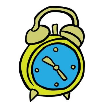 Alarm clock cartoon Stock Illustration