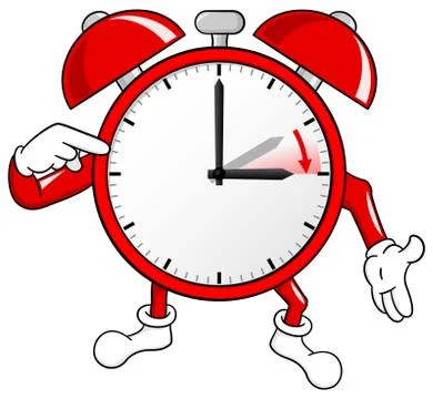 Alarm clock change to daylight saving time Illustrazione stock