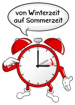 Alarm clock change to daylight saving time Stock Illustration