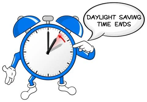 Alarm clock change to standard time Stock Illustration