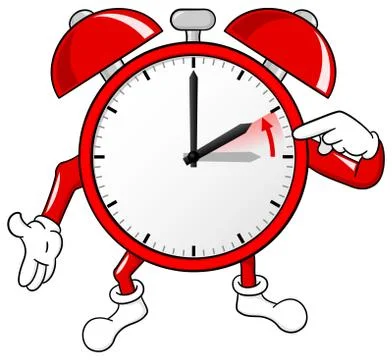 Alarm clock change to standard time Stock-Illustration