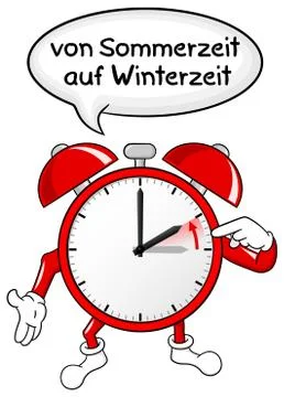 Alarm clock change to standard time Stock Illustration
