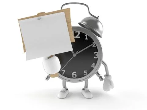 Alarm clock character Stock Illustration