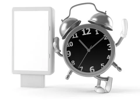 Alarm clock character Stock Illustration