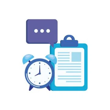 Alarm clock with checklist icon 스톡 일러스트