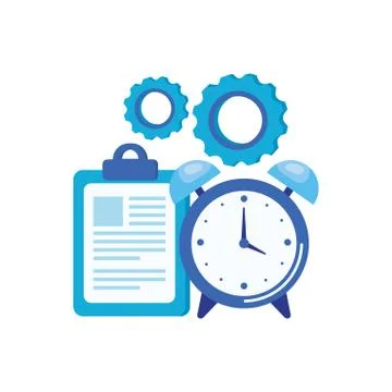 Alarm clock with checklist icon 스톡 일러스트