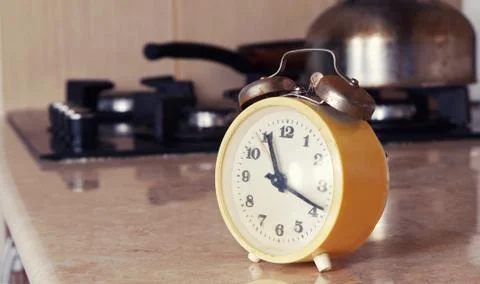 Alarm clock closeup Foto stock