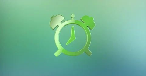 Alarm Clock Color 3d Icon Stock Footage 67378136