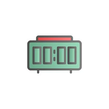 Alarm clock color gradient vector icon Stock Illustration