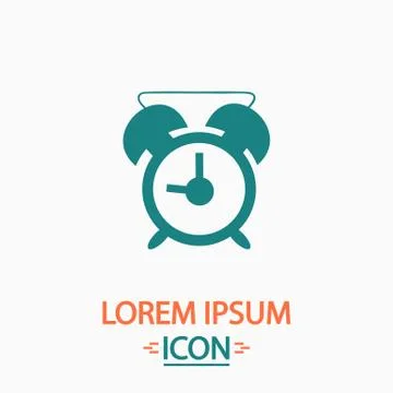 Alarm clock computer symbol Stockillustratie