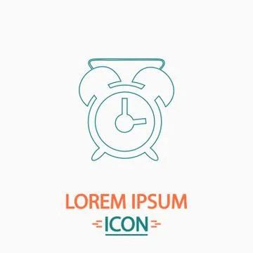 Alarm clock computer symbol Stock Illustration