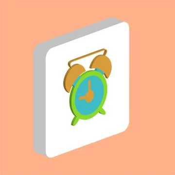 Alarm clock computer symbol Stock Illustration