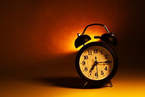 Alarm clock with copy space Stock Photos