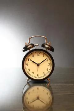 Alarm Clock On Dark Stock Photos