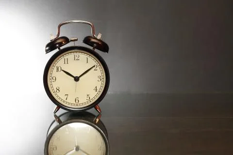 Alarm Clock On Dark Stock Photos