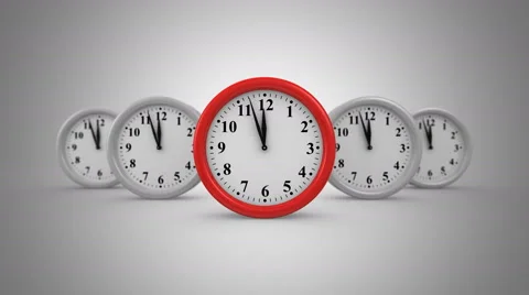 Alarm clock, Deadline, Gray background, created in 4K, 3d render Stock Footage 48716773