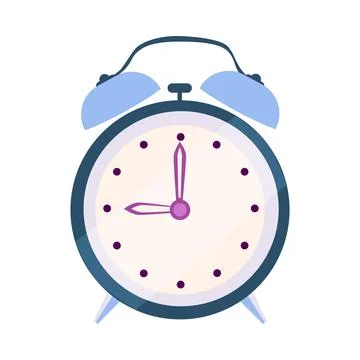 Alarm Clock with Dial and Hands as Colorful Kids Toy Vector Illustration 스톡 일러스트