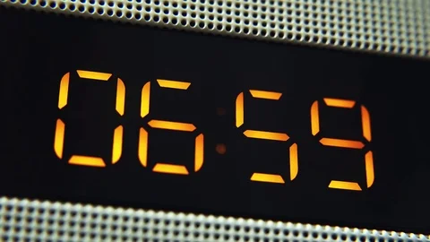 Alarm Clock Digital 7 AM Stock Footage 73068679