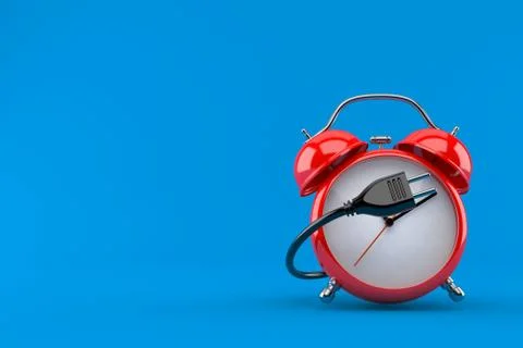 Alarm clock with electric plug Stock Illustration