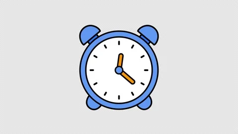 Alarm clock flat animated icon. Stock Footage 153378877