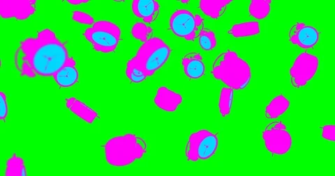 Alarm clock flat colors falling Stock Footage 103756071