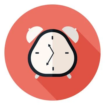 Alarm clock flat design Stock Illustration
