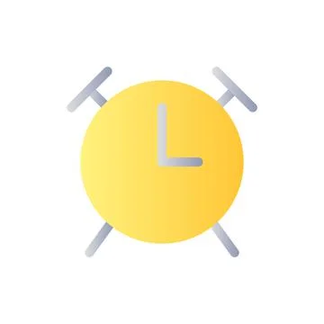 Alarm clock flat gradient two-color ui icon Stock Illustration