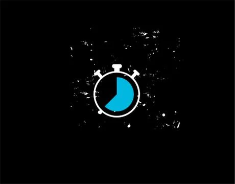 Alarm Clock Flat Icon on black background in vector illustration Stock Illustration