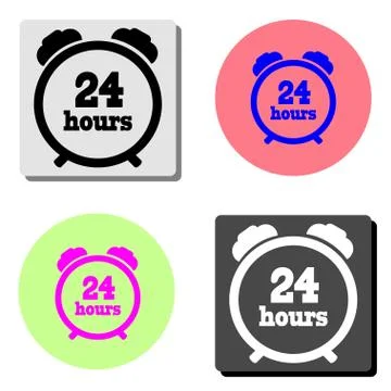 Alarm clock. flat vector icon Stock Illustration