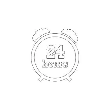 Alarm clock. flat vector icon Illustrazione stock