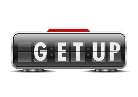 Alarm clock get up Stock Illustration