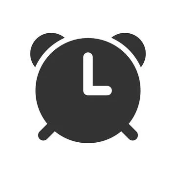 Alarm clock glyph vector icon Stock Illustration