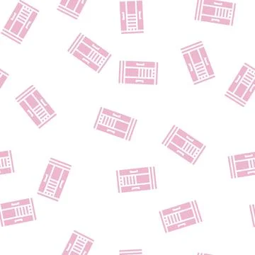 Alarm clock glyph vector seamless pattern sign 스톡 일러스트